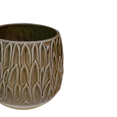 Stylish and Elegant Planter with Embossed Design Finish