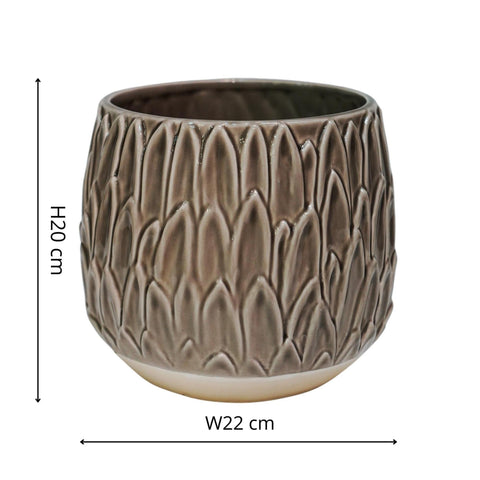 Stylish and Elegant Planter with Embossed Design Finish
