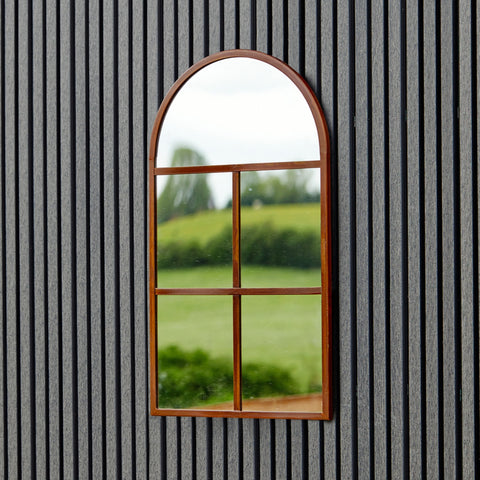Versatile Outdoor Natural Rust Mirror