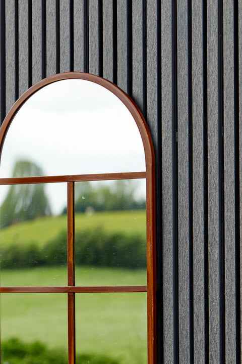 Versatile Outdoor Natural Rust Mirror