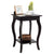 Modern 2 Tier Side Table with Storage and Elegant Curved Legs