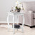 Modern 2 Tier Side Table with Storage and Elegant Curved Legs