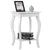 Modern 2 Tier Side Table with Storage and Elegant Curved Legs