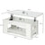Modern and Versatile Coffee Table with 2 Shelves and Height-Adjustable Table Top