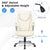 Modern Adjustable Executive Chair with Ergonomic Backrest and Flip-up Armrests in White