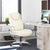 Modern Adjustable Executive Chair with Ergonomic Backrest and Flip-up Armrests in White