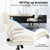 Modern Adjustable Executive Chair with Ergonomic Backrest and Flip-up Armrests in White