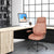 Stylish Modern Office Chair with Ergonomic Recline and Suede Fabric