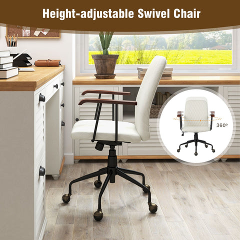 Charming Leisure Swivel Chair with Ergonomic Backrest and Flexible Rotation
