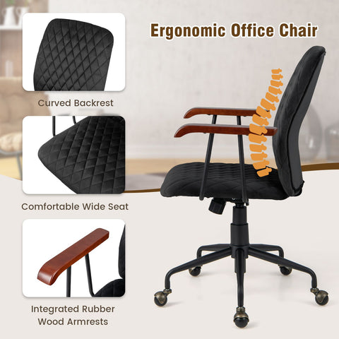 Charming Leisure Swivel Chair with Ergonomic Backrest and Flexible Rotation