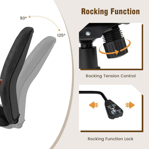 Charming Leisure Swivel Chair with Ergonomic Backrest and Flexible Rotation