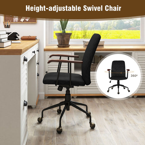 Charming Leisure Swivel Chair with Ergonomic Backrest and Flexible Rotation
