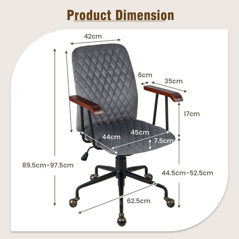 Charming Leisure Swivel Chair with Ergonomic Backrest and Flexible Rotation
