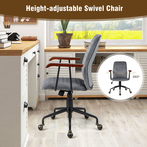 Charming Leisure Swivel Chair with Ergonomic Backrest and Flexible Rotation