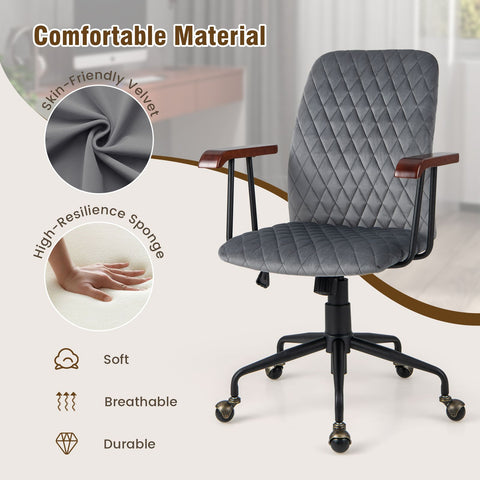 Charming Leisure Swivel Chair with Ergonomic Backrest and Flexible Rotation