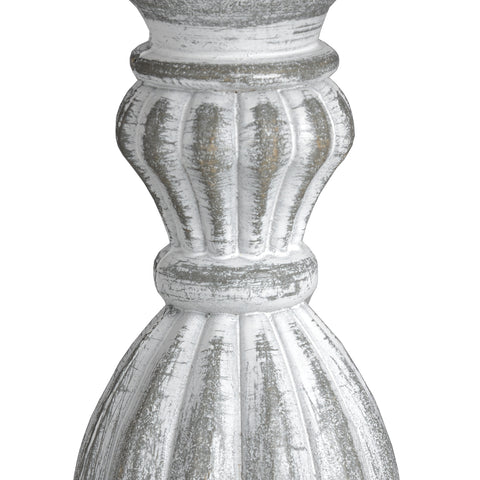 Soft and Elegant Linen Shade with Neutral Washed Wood Lamp Base
