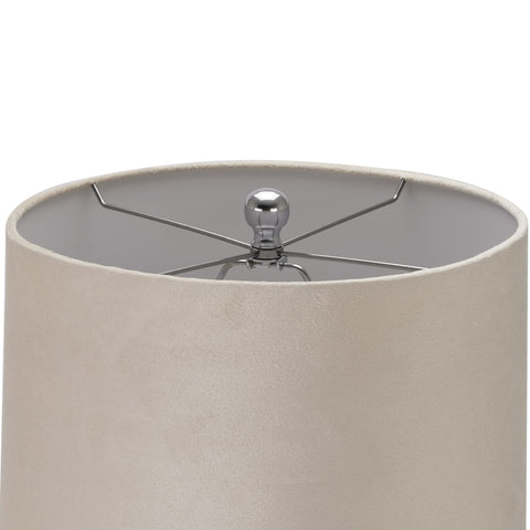 Elegant and Subtle Table Lamp with Reeded Glass Base