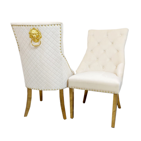 Sandhurst Dining Chair with Gold Legs