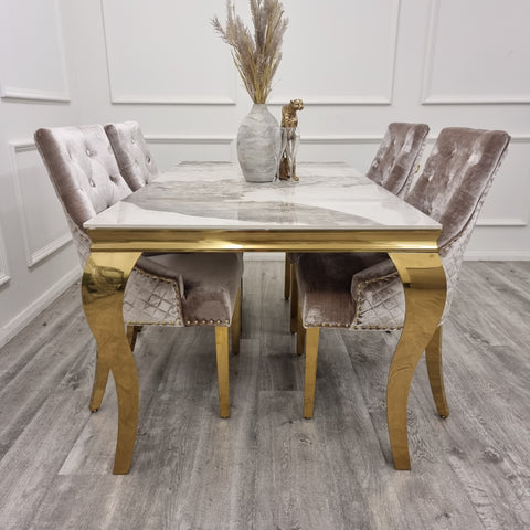 Sandhurst Dining Chair with Gold Legs