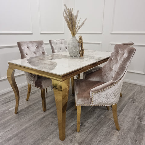Sandhurst Dining Chair with Gold Legs