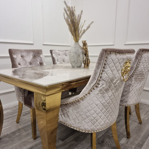 Sandhurst Dining Chair with Gold Legs