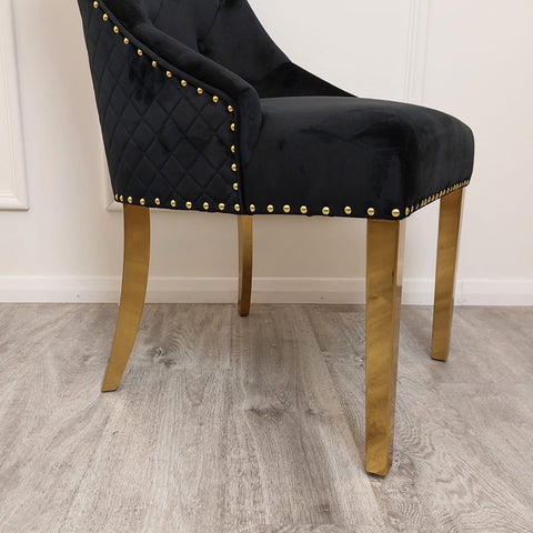 Sandhurst Dining Chair with Gold Legs