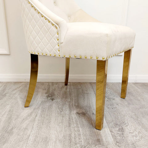 Sandhurst Dining Chair with Gold Legs