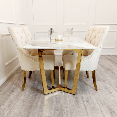 Sandhurst Dining Chair with Gold Legs
