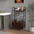 Creative Rustic Wine rack with Detachable Feature and Stemware Holder in Rustic Brown