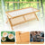 Natural Wooden Coffee Table with Bamboo Tempered Glass Top