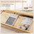 Natural Wooden Coffee Table with Bamboo Tempered Glass Top