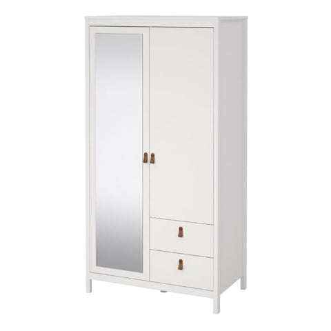 Unique and Stylish Wardrobe with Mirrored Surface Door and Drawers