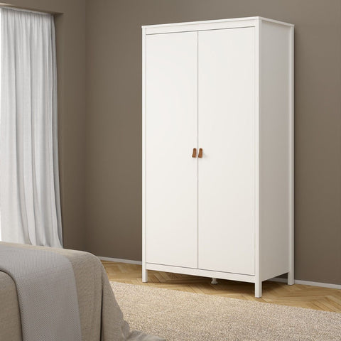 Modern and Simple Wardrobe with Striking Design and Stylish Leather Handles