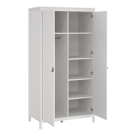 Modern and Simple Wardrobe with Striking Design and Stylish Leather Handles