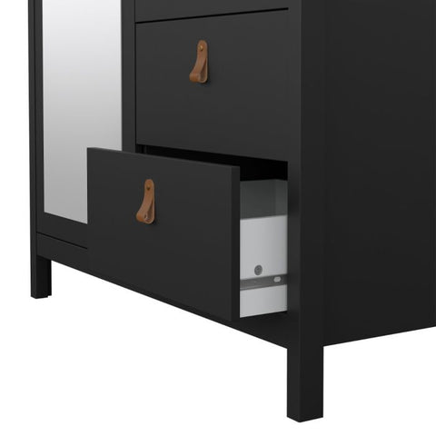 Unique and Stylish Wardrobe with Mirrored Surface Door and Drawers