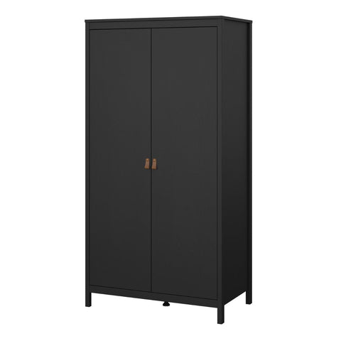 Modern and Simple Wardrobe with Striking Design and Stylish Leather Handles