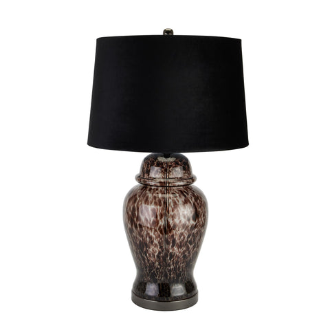Elegant Glass Table Lamp with Dual Colour Hand Painted Glassware