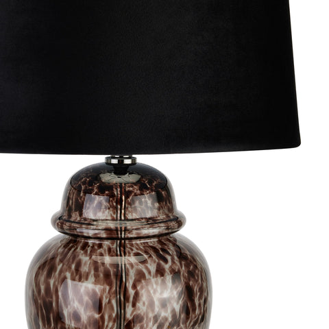 Elegant Glass Table Lamp with Dual Colour Hand Painted Glassware