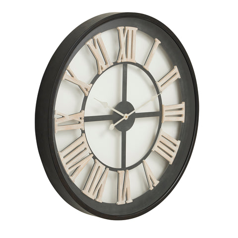 Rustic style Wall Clock with Roman Numerals and Timeless Vintage Design