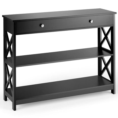 Stylish Multi-Purpose Entryway Console Table with Storage Drawer and Shelf