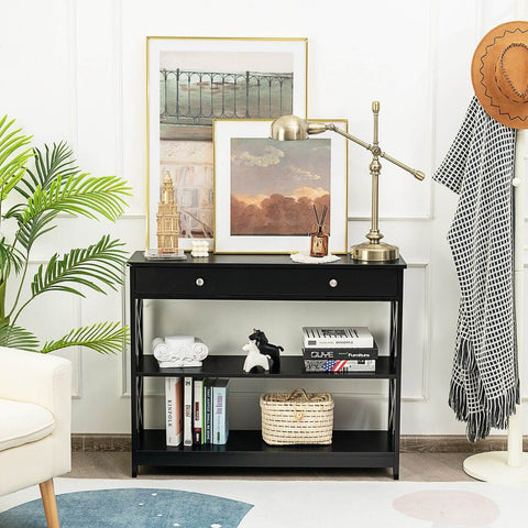 Stylish Multi-Purpose Entryway Console Table with Storage Drawer and Shelf