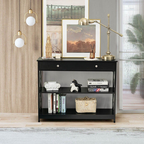 Stylish Multi-Purpose Entryway Console Table with Storage Drawer and Shelf