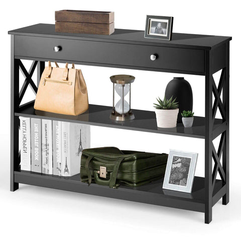 Stylish Multi-Purpose Entryway Console Table with Storage Drawer and Shelf