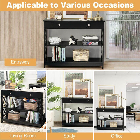 Stylish Multi-Purpose Entryway Console Table with Storage Drawer and Shelf