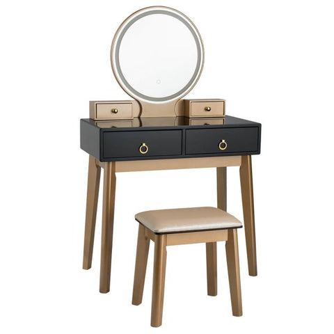 Upper Class Dressing Table with Mirror and Stool