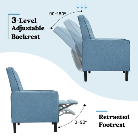 Royal Highbacked Armchair with Extendable Footrest