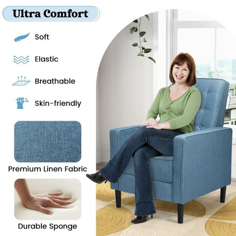 Royal Highbacked Armchair with Extendable Footrest