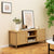 Vintage Wood Grain TV Stand with 2 Cabinets and Ample Storage