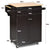 2-Door Kitchen Trolley Cart with Drawer and Spice Rack-Brown