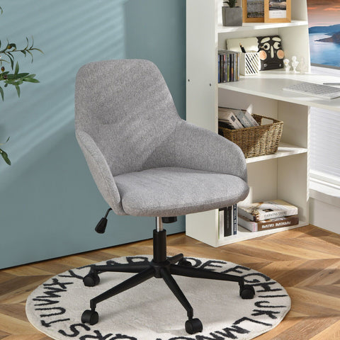 Height-Adjustable Multi-Use Chair with Ergonomic Design and Smooth Wheels in Grey